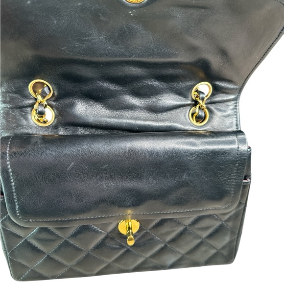 Chanel Black Lamb double flap 20” 2way bag - Picture 7 of 9